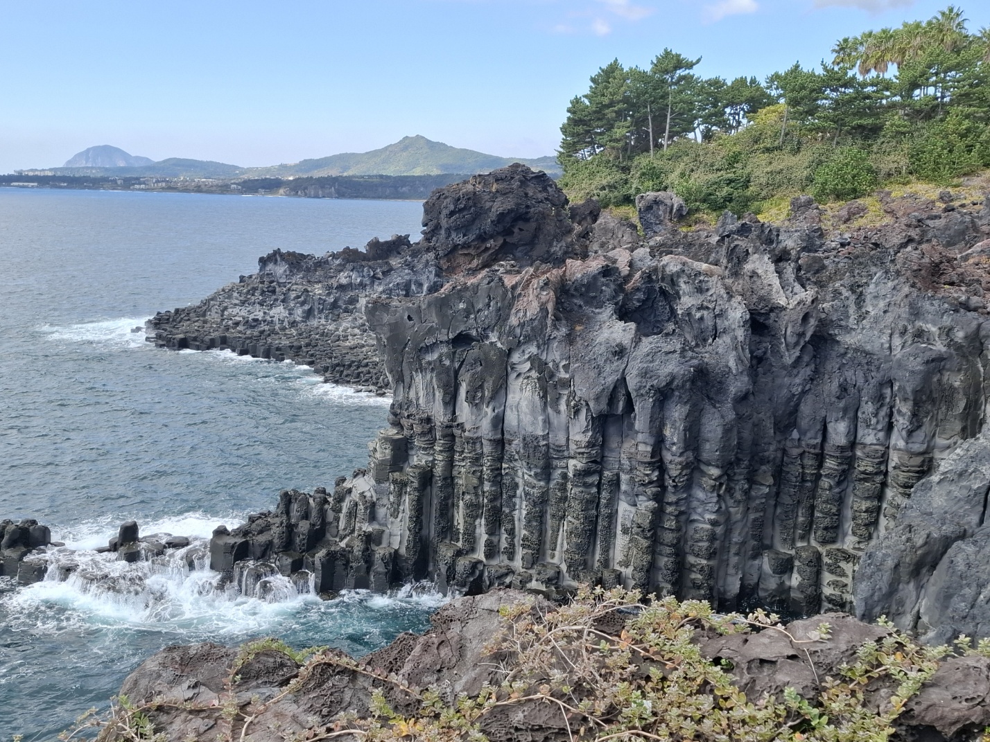 Jusangjeolli Cliff basalt columns, Jeju Island